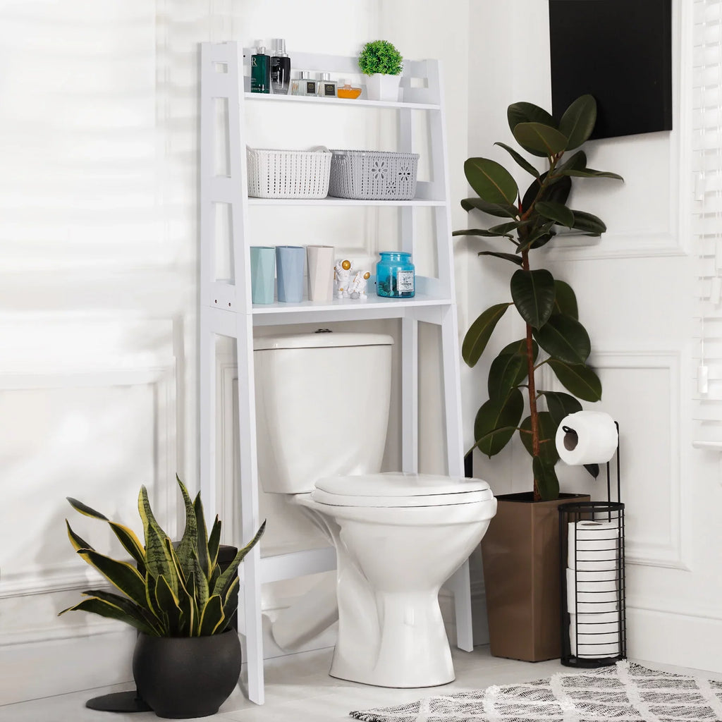 ZENSTYLE 3-Tier Organizer The Toilet Rack Saver Storage Space Bathroom Over Shelf White