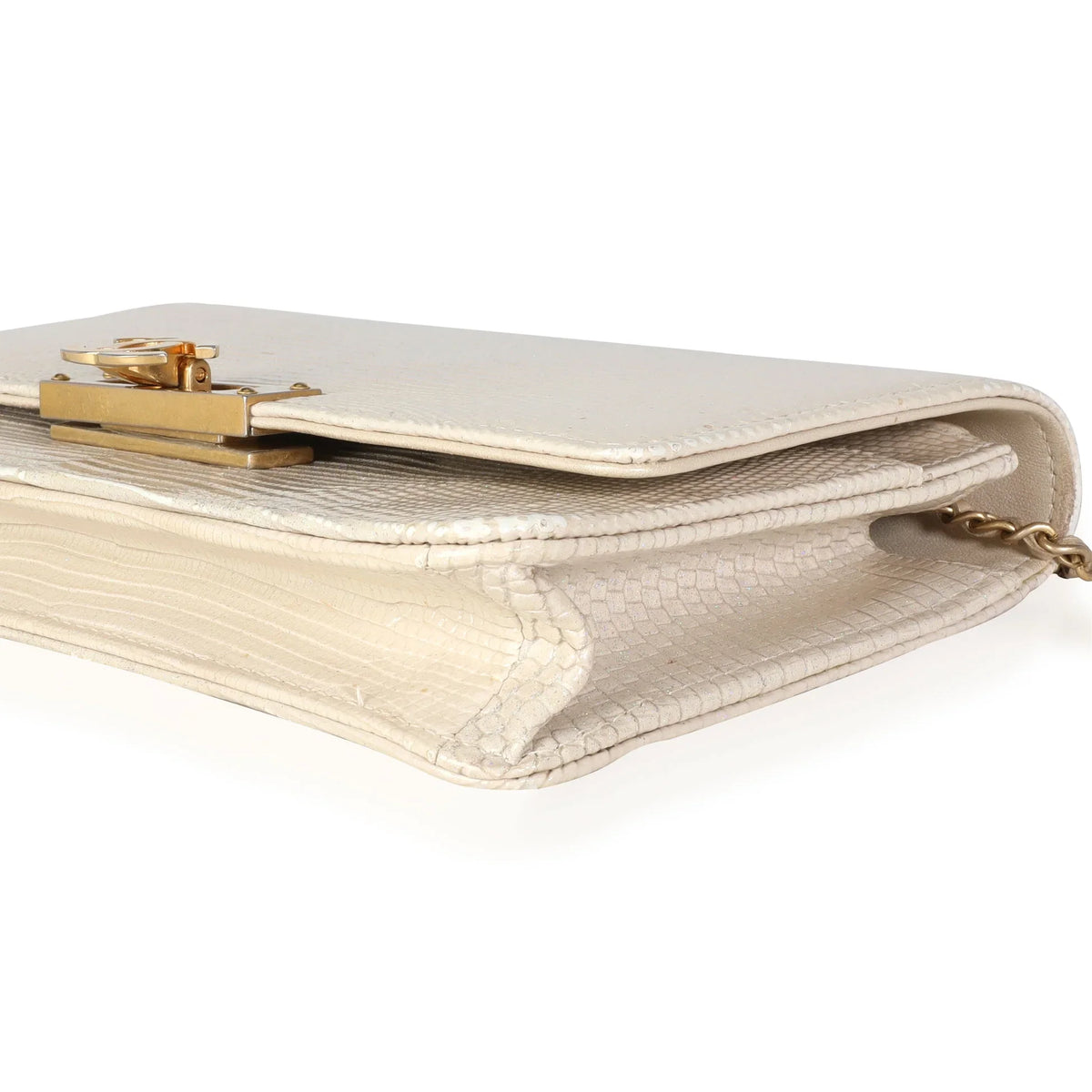 Chain Lizard Metallic Golden on Pre-Owned Class Wallet Gold