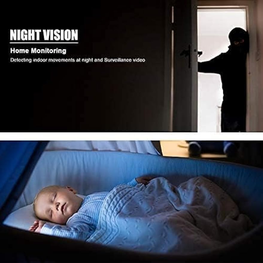Hidden Surveillance with Camera Portable HD Wireless Motion and Body Night Mini Cam Cam for Vision 1080P Nanny Small Gift Home Detection Cameras Spy Indoor/Outdoor1 Camera Security