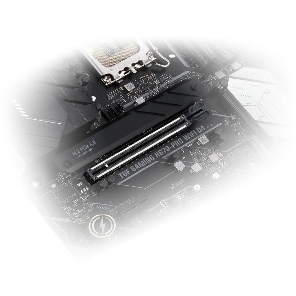 LGA 12th Front WiFi LAN, WIFI TUF 3.2 Gb D4 ATX 5.0, Gen) ASUS H670-PRO (Intel (PCIe 14+1 4xPCIe M.2 1 2.5 6, Gaming 4.0 Slots, 1700 Motherboard DDR4, USB DrMOS, Type-C) GAMING &13th Gen