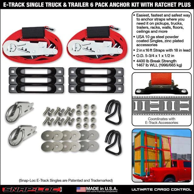 x for & Plus E-Strap Bonus 16 Trailers Snap-Loc Ratchet in. Pack with Trucks 2 System
