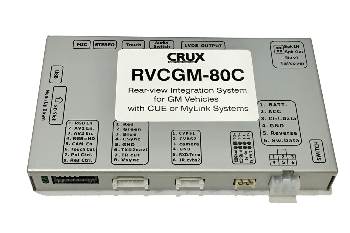 for VRFCH-75U Crux Vehicles Interface Front Integration View + A/V 2 with select Jeep Inputs Systems Uconnect