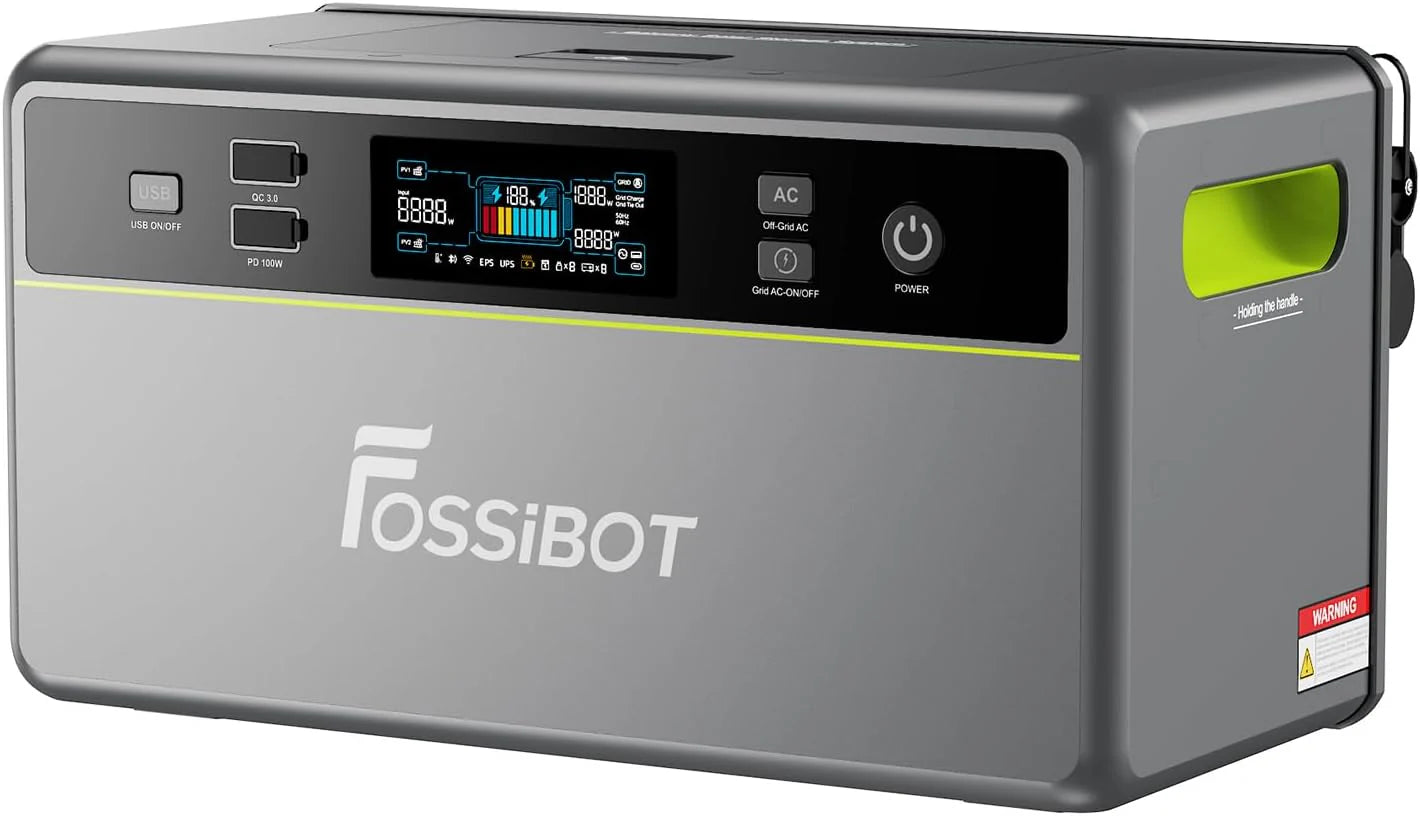 Fossibot-Polska Przenośna Stacja Zasilania 2048 Wh Lifepo4, 2400W F2400 Xt90 App(Fbp1200)