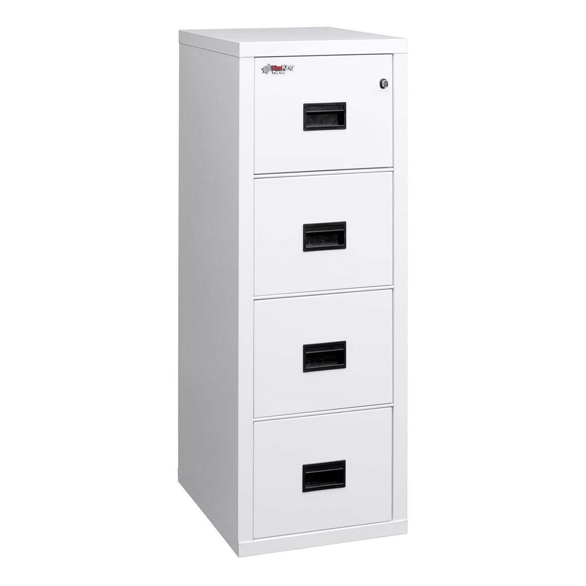 FireKing Turtle Vertical 4 Drawer Fire Rated File Cabinet, Platinum