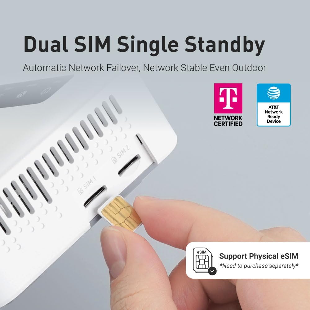 GL.iNet GL-X2000 Spitz Plus 4G LTE CAT 12 Wi-Fi 6 Dual-SIM Router, NA Only
