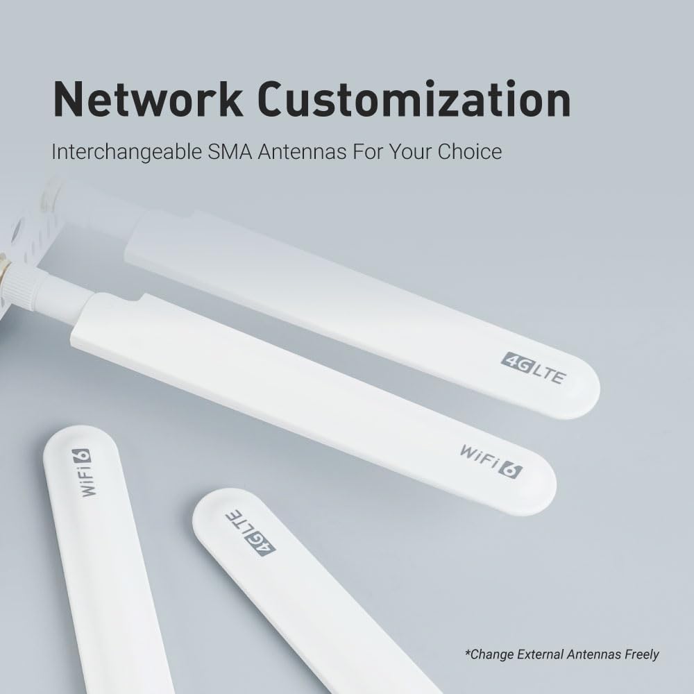 GL.iNet GL-X2000 Spitz Plus 4G LTE CAT 12 Wi-Fi 6 Dual-SIM Router, NA Only