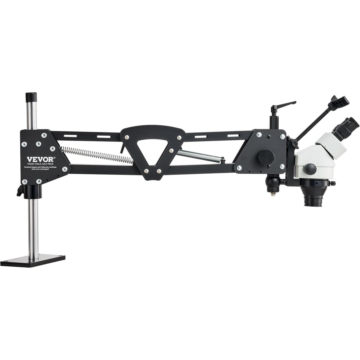 VEVOR Multi-Directional Microscope with Spring Bracket, Micro Jewelry Inlaid Stand, with Integrated USB Ring LED Light, 7X-45X Magnification Jewelry Microscope, Jewelers Microscope for Jewelry Inlay
