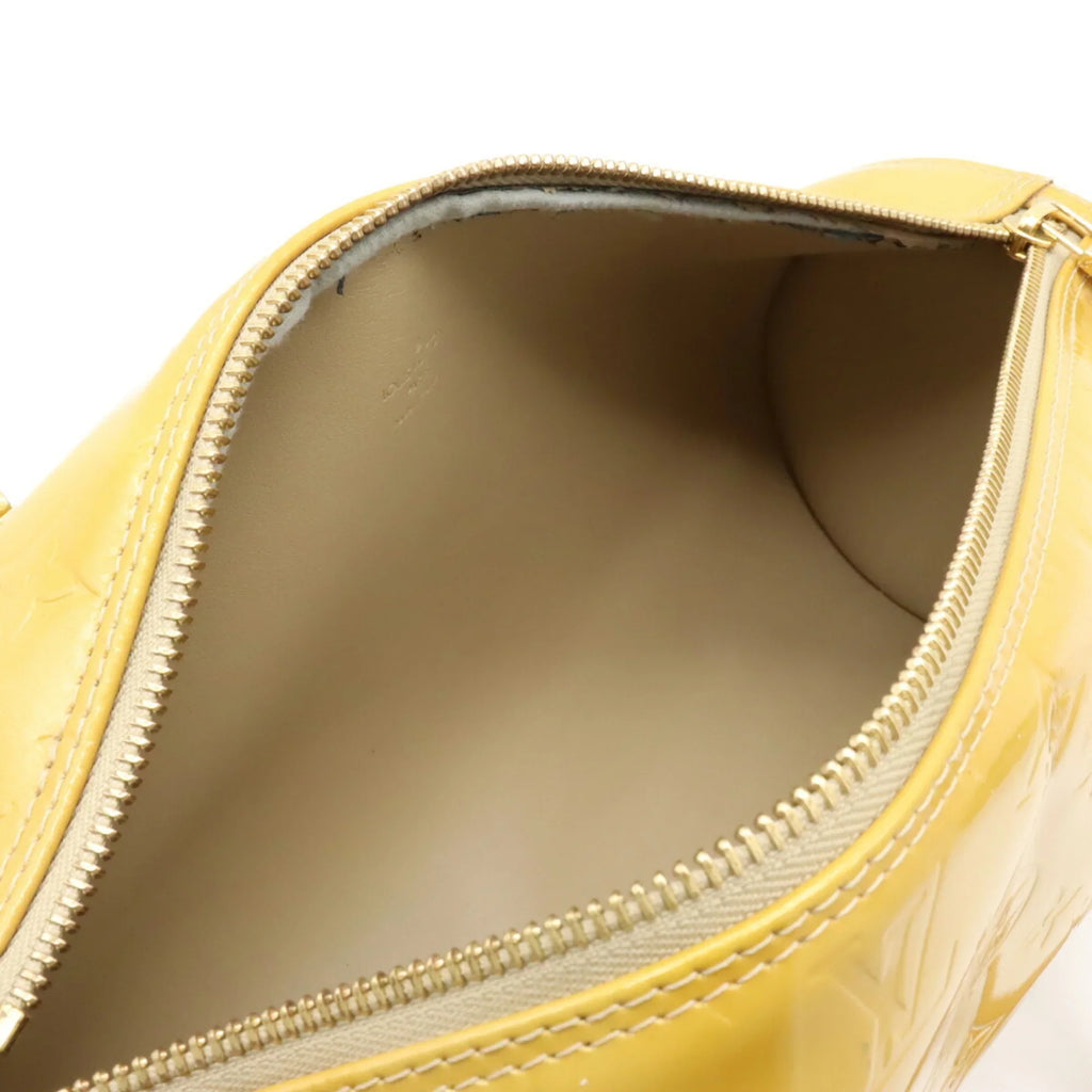 Pre-Loved Louis Vuitton Monogram Vernis Bedford Handbag Enamel Leather Beige Yellow M91006 (Fair)