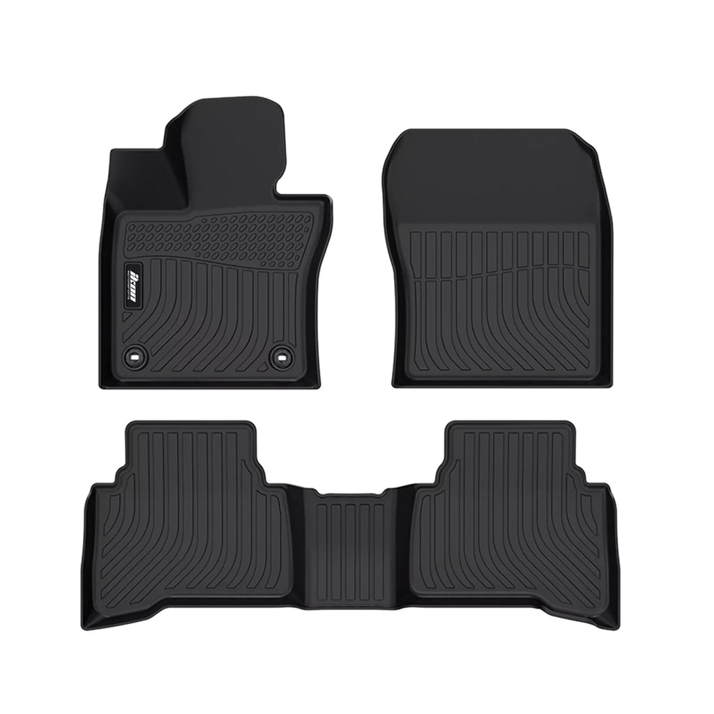 Ikon Front , 1st Molded Thermo With TPE Liner climate Trunk Prius Carpets All Elastomer Mat Floor 3D Plastic Pad 2023-2024 Protector Rear Row Black Mats 4PC & 2nd Compatible Motorsports