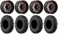 Fuel Arc 18" Wheels Red 40" Motoravage Xl Tires Kawasaki Teryx Mule