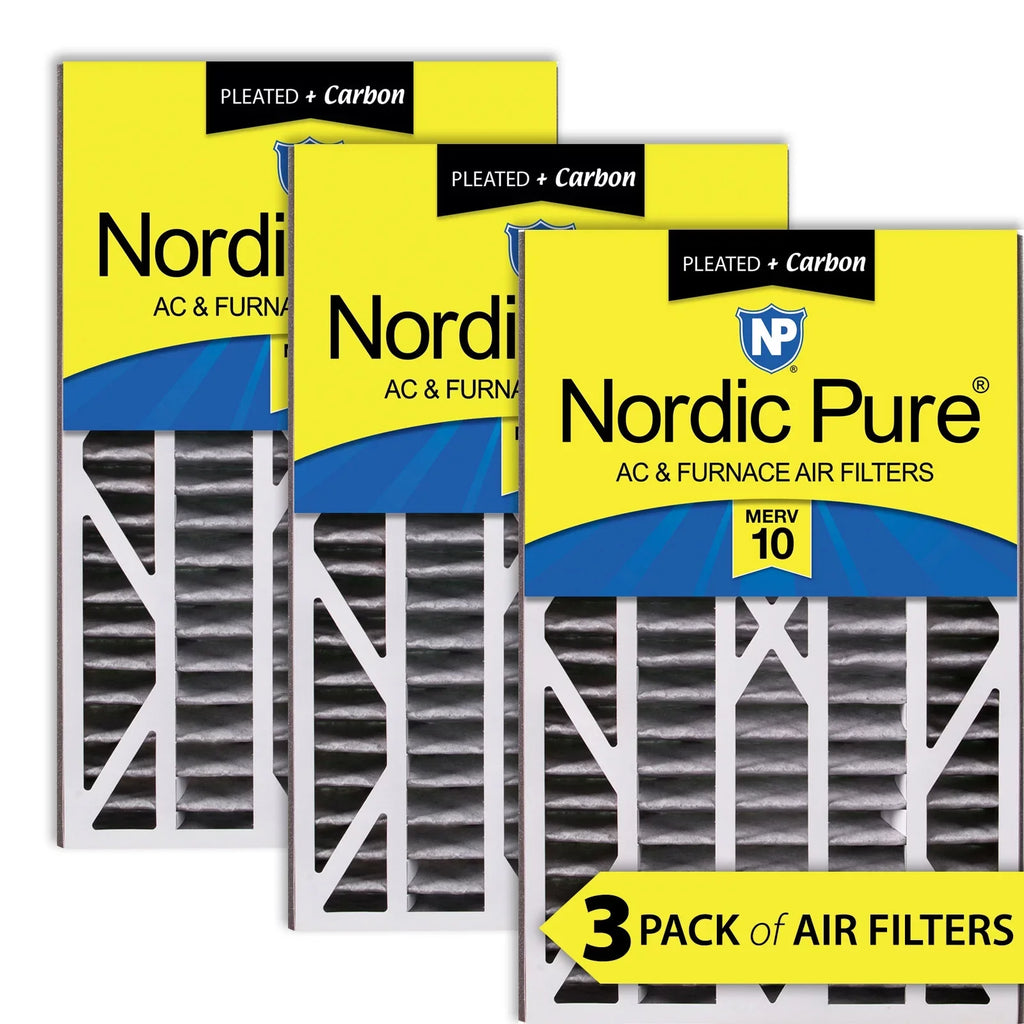 Carbon Plus 16x25x3 3 10 Pack Filter Air Replacement Cub Bear Air MERV Pleated