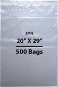 Crash Cart/Drug Tray Security Bag - Tamper-Evident 2 Mil, 20" X 29" & 500 Bags | Strong Adhesive Seal and Perforated Easy-Open Design | LDPE Clear Medical Safety Bag for Emergency Carts