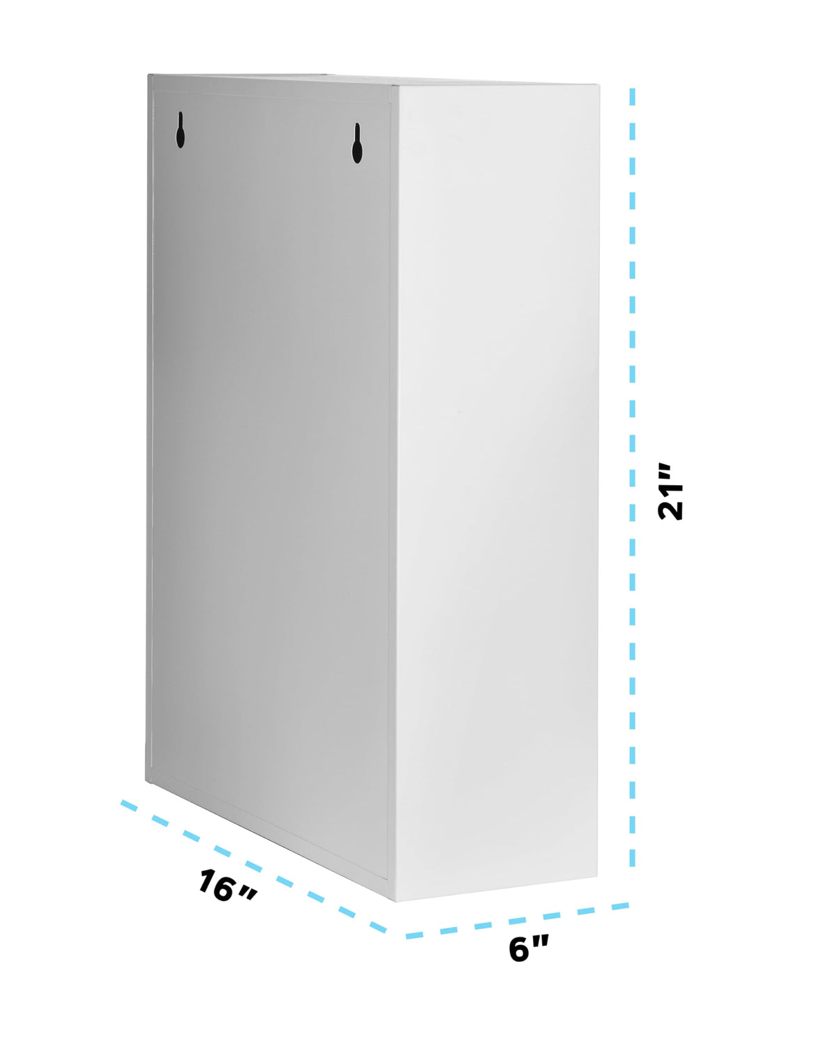 AdirMed Locking Medicine Cabinet Wall Mounted First Aid Cabinet with Lock, Lockable Wall Medicine Cabinet with Dual Lock and Dual Keys, 21" H x 16" W x 6" D, White