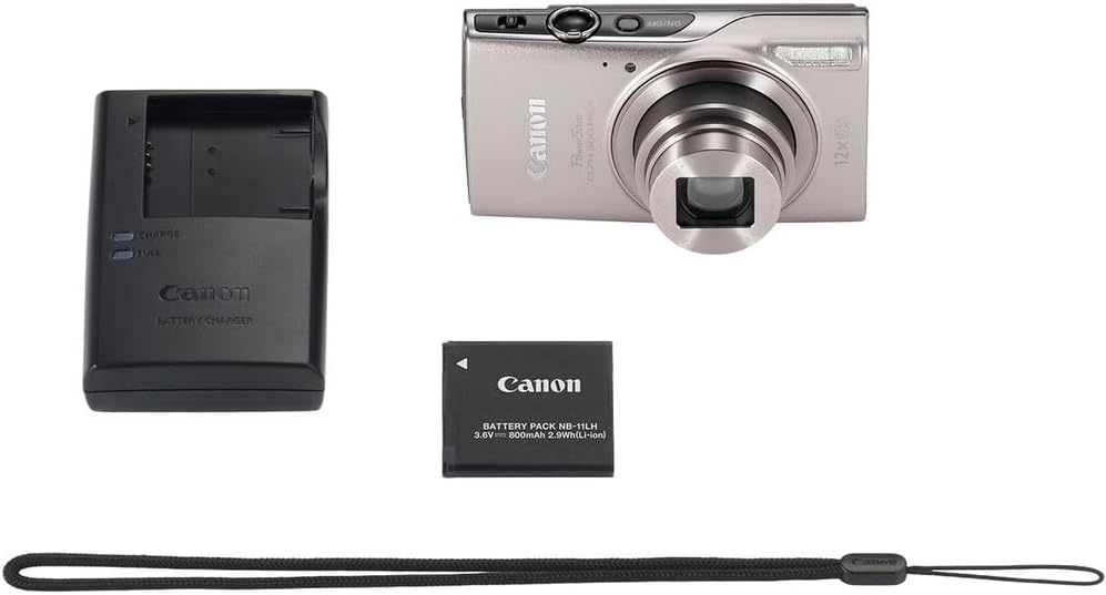 Canon PowerShot ELPH 360 HS A 20.2MP Digital Camera (Silver) Bundle