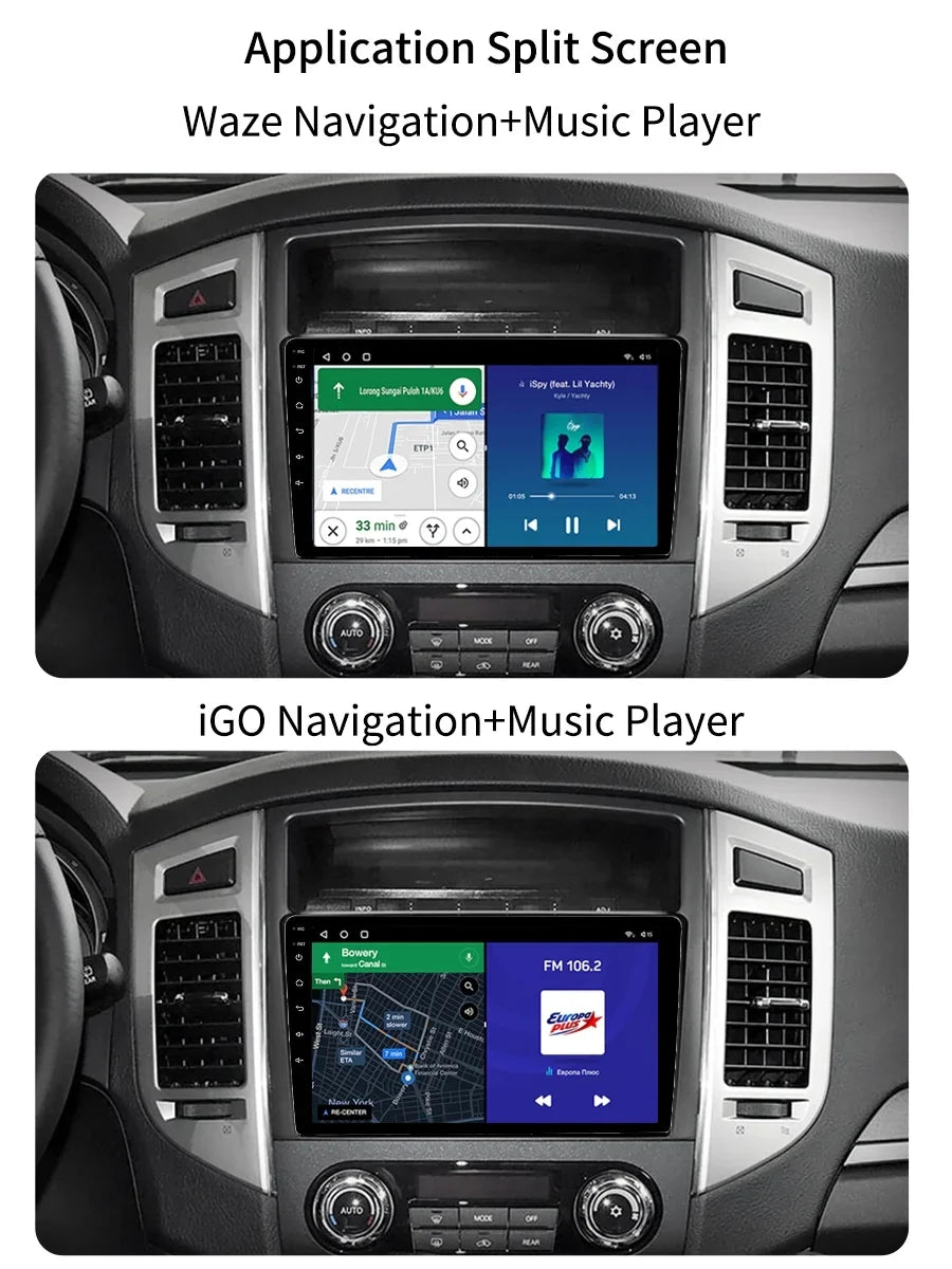 Screen Android Radio V80 Car 2014 With For V90 Auto Stereo GPS - Carplay Pajero 2006 Mitsubishi Navi 4 Android