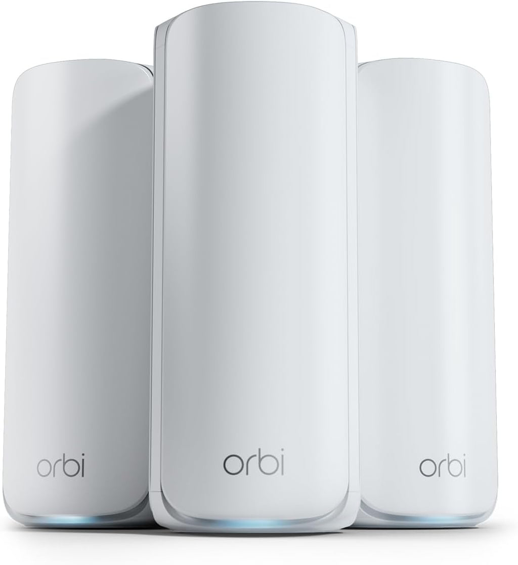 NETGEAR Orbi 770 Series WiFi 7 Mesh System, Up to 8,000 sq ft., 3 Pack