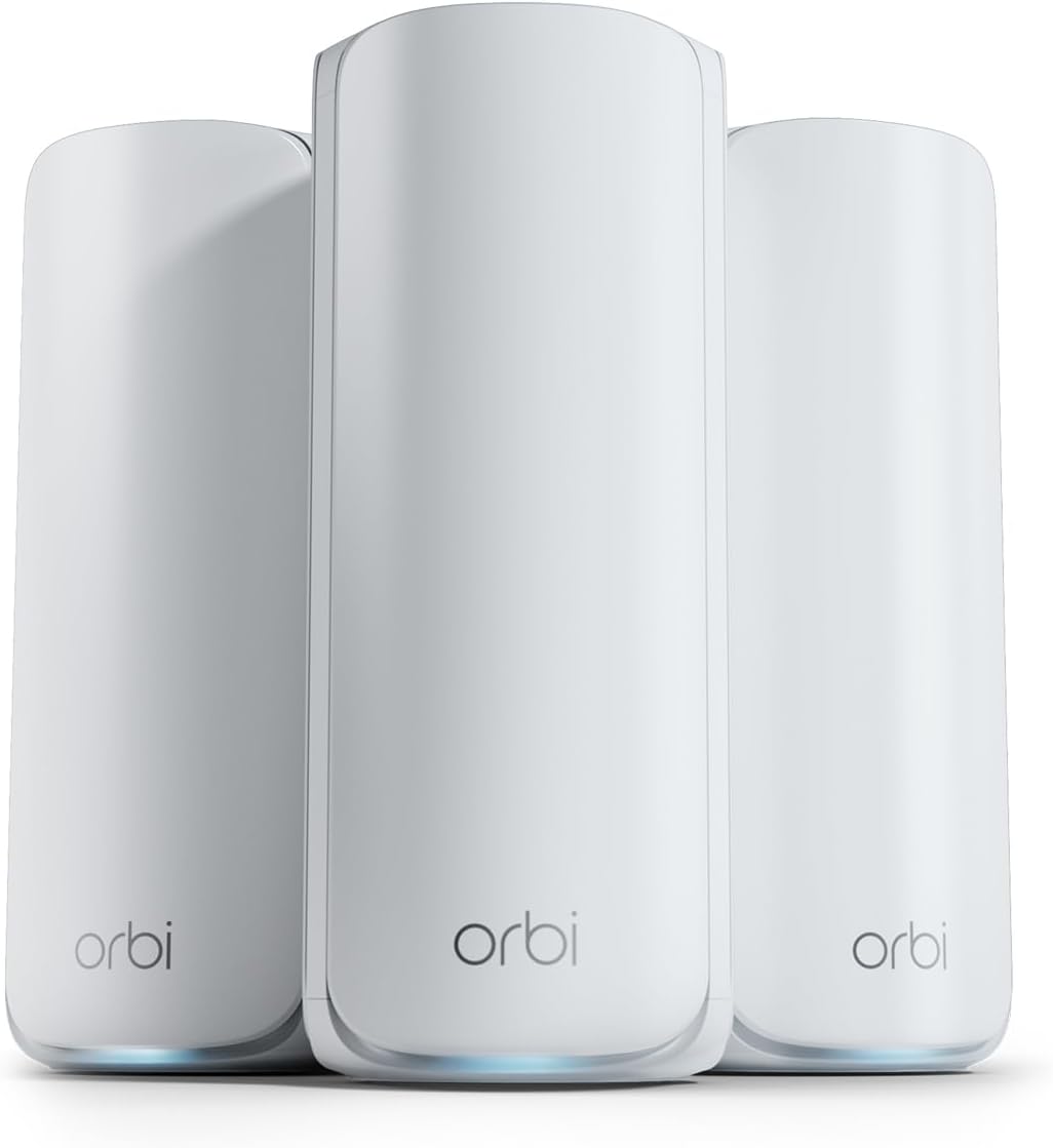 NETGEAR Orbi 770 Series WiFi 7 Mesh System, Up to 8,000 sq ft., 3 Pack