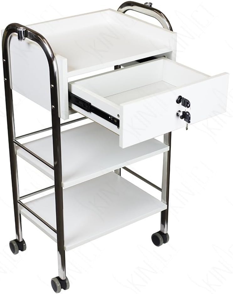 Supreme Medical Dental Mobile Utility Cabinet & Cart with Steel Frame with Single Lockable Drawer