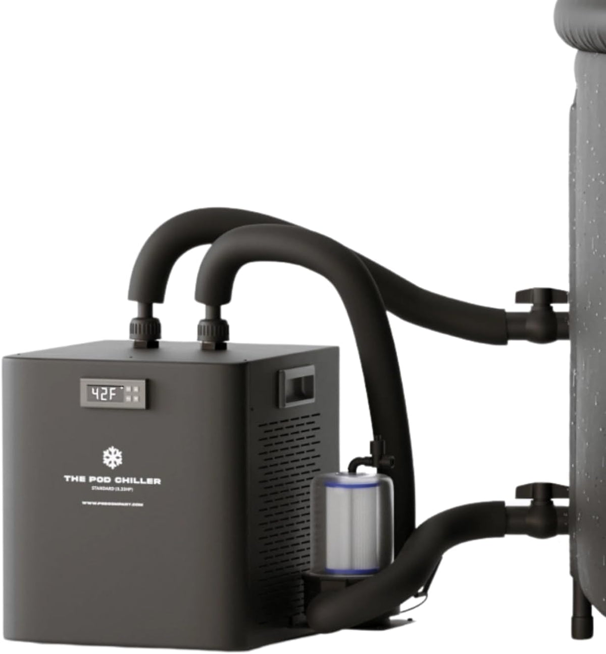 The Pod Company Standard Water Chiller â 1/3 HP â 41Â°F Cold Plunge Cooling System â Compact, Energy-Efficient, and Ideal for Daily Home Use â Compatible with Ice Pod Pro & Long Pod