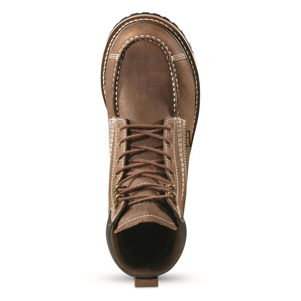 Gear Guide Leather Work Mens Moisture Shoes, Chukka Insoles, Timber Boots Waterproof Ankle Boot Rugged Wicking Pull-On