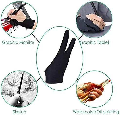 6 Pcs Artist Glove for Drawing Tablets, Digital Drawing Glove in 3 Sizes â S, M, L