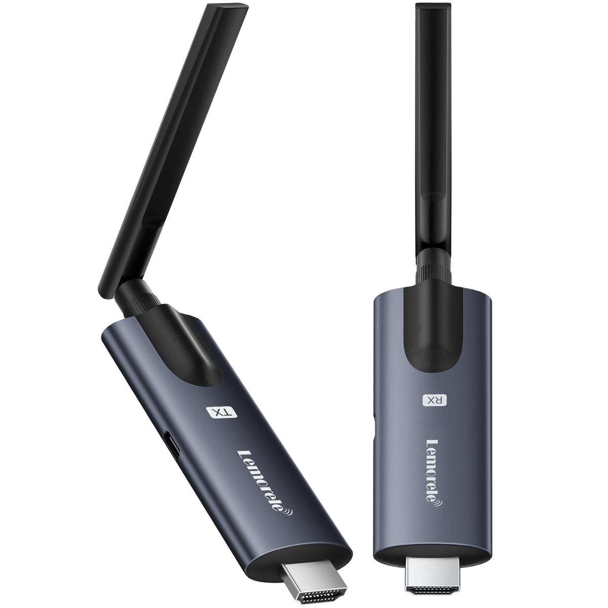 Lemorele Wireless HDMI Transmitter and Receiver, Deep Gray Aluminum Alloy