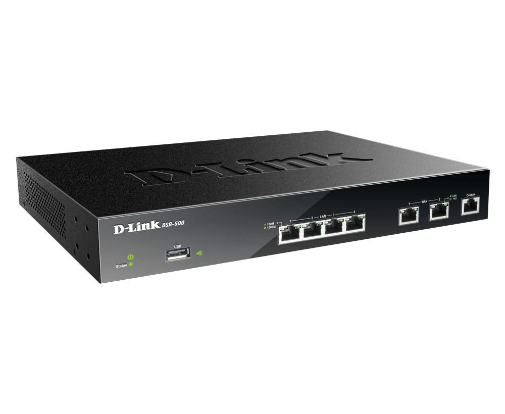 D-Link Gigabit VPN Router âPerfect for Remote and Hybrid Work â4 Port Gigabit Dual WAN Failover âEnterprise-Grade Encryption âFollows TAA/NDAAâLimited Lifetime Protection (DSR-250V2)