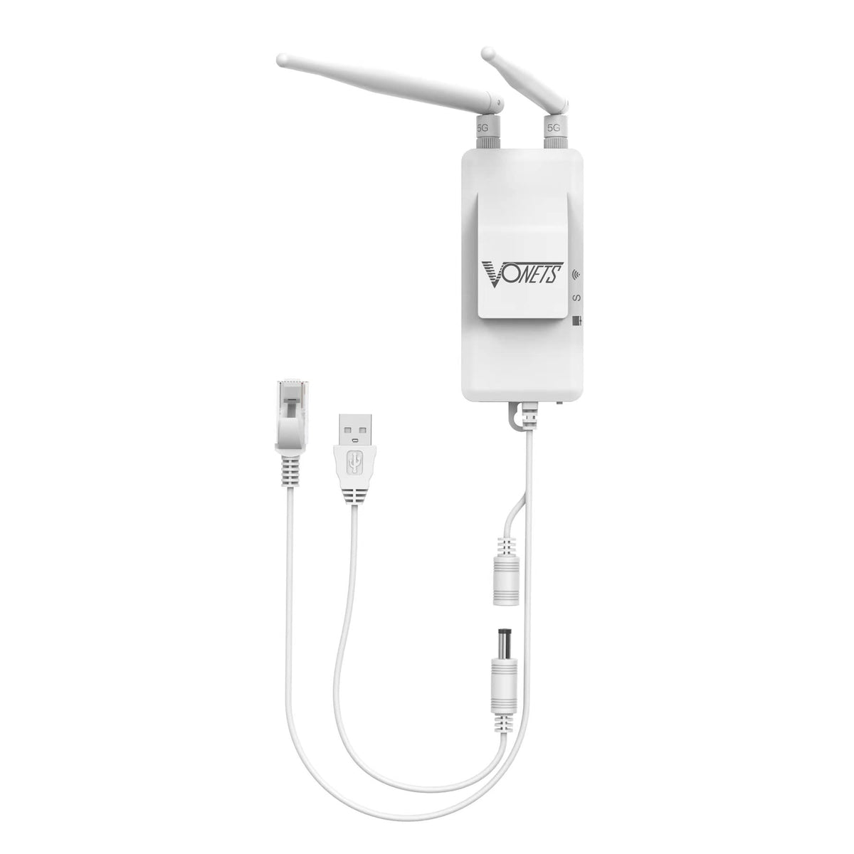 VONETS VAR1200 Industrial Gigabit Dual Band WiFi Bridge/Router 1200Mbps WiFi to Ethernet Adapter with Intelligent Fan, 3 Gigabit Port, POE, DC/USB Powered for Industrial Network Medical Device