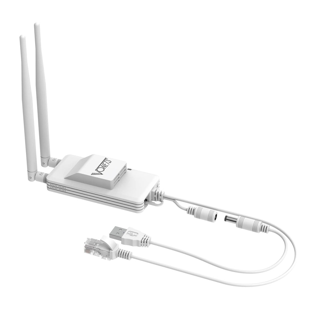 VONETS VAR1200 Industrial Gigabit Dual Band WiFi Bridge/Router 1200Mbps WiFi to Ethernet Adapter with Intelligent Fan, 3 Gigabit Port, POE, DC/USB Powered for Industrial Network Medical Device