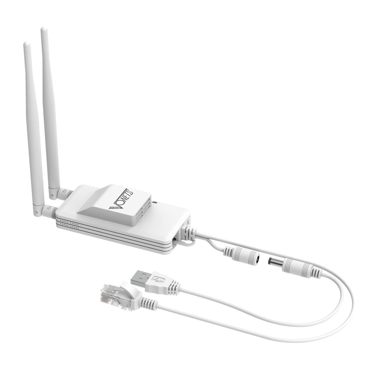 VONETS VAR1200 Industrial Gigabit Dual Band WiFi Bridge/Router 1200Mbps WiFi to Ethernet Adapter with Intelligent Fan, 3 Gigabit Port, POE, DC/USB Powered for Industrial Network Medical Device