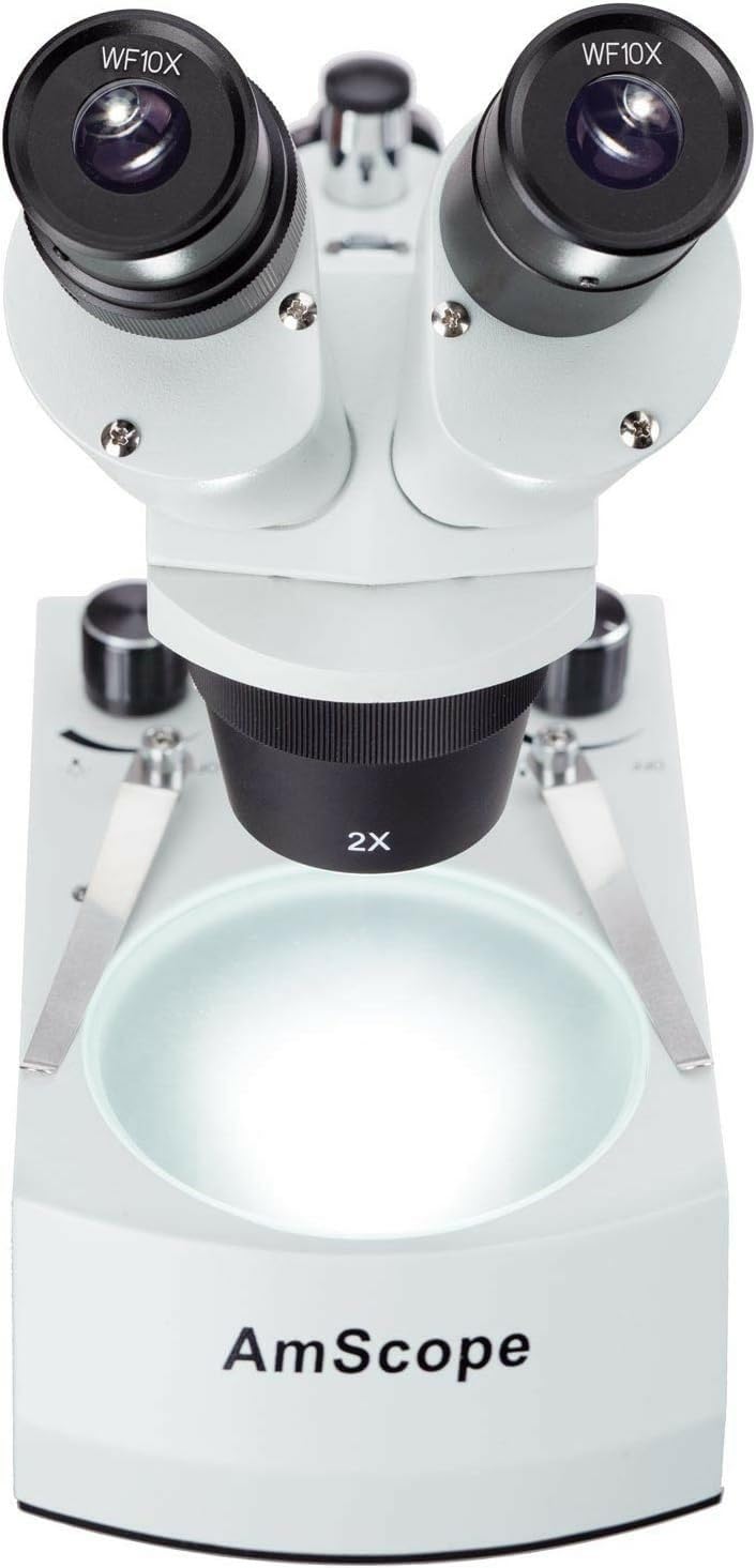 AmScope SE306R-PZ Forward Binocular Stereo Microscope, WF10x and WF20x