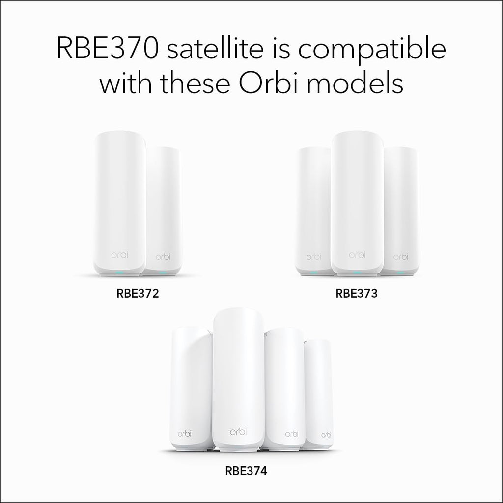 NETGEAR Orbi 370 Series WiFi 7 Mesh System, Up to 6,000 sq ft., 3 Pack