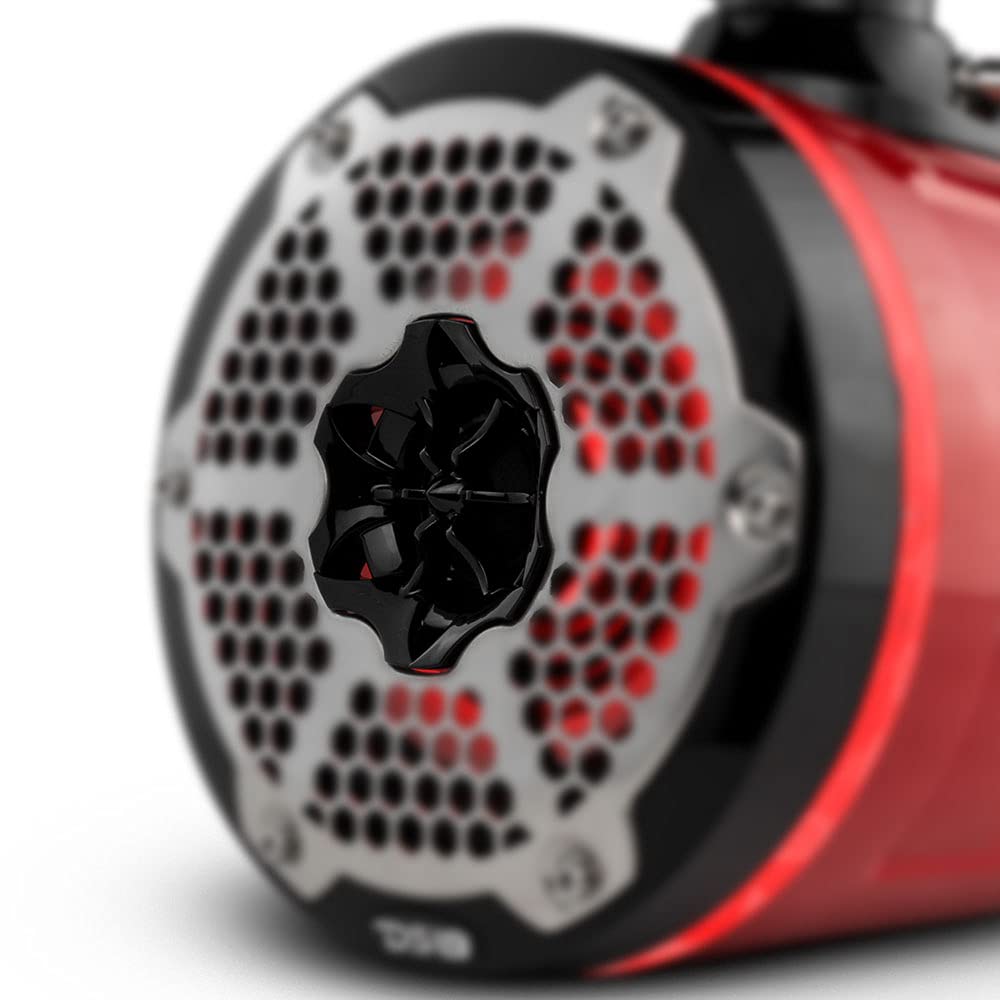DS18 CF-X10TPNEO 10" Neodymium Marine Wakeboard Tower Speakers with Bullet Tweeter, Passive Radiator and RGB LED Lights - High Performance, Marine Grade IP65 Rated, 900W Max 300W RMS 4 Ohms (Pair)