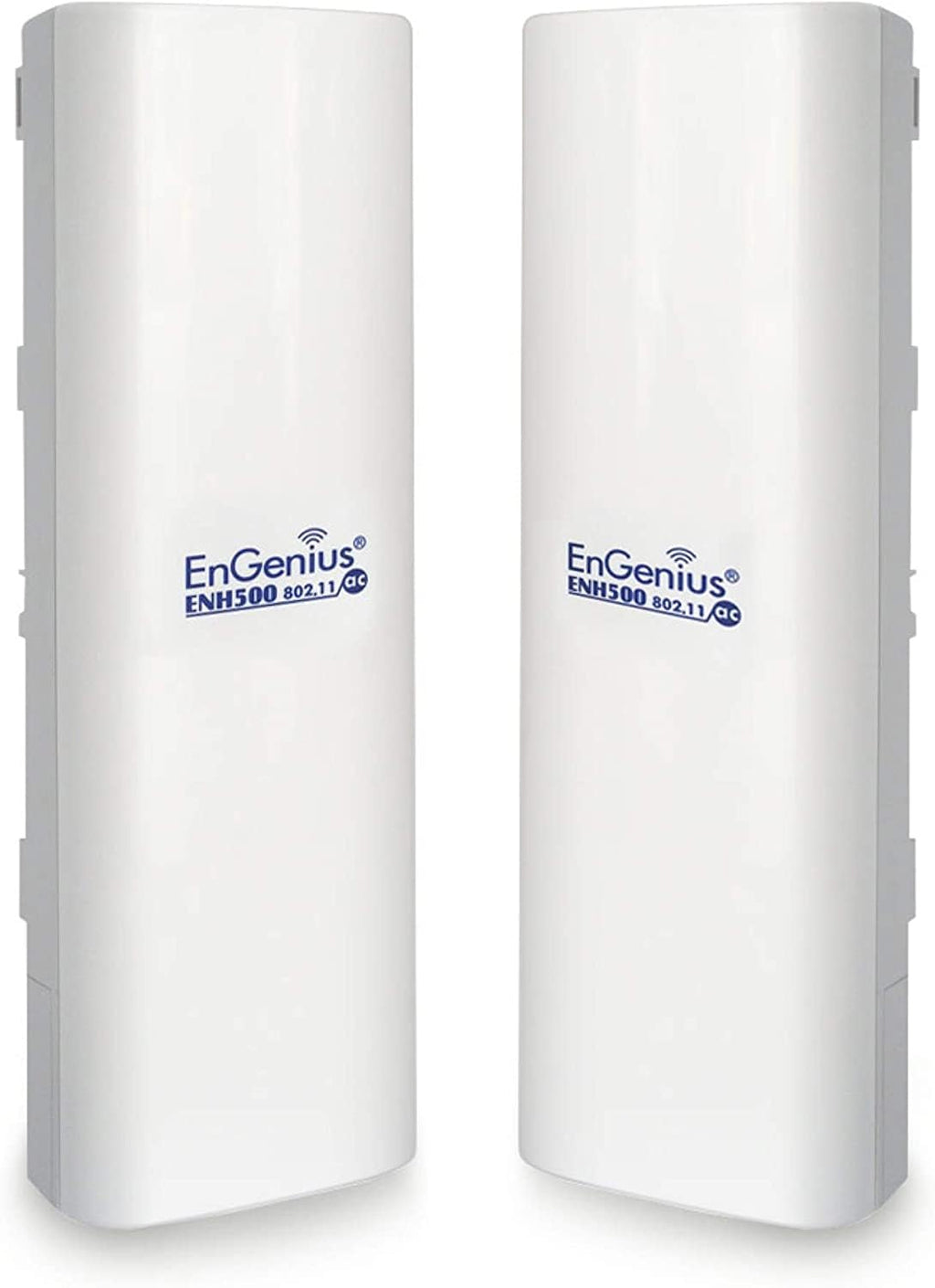 EnGenius ENH500-AX KIT 5GHz Wi-Fi 6 (802.11ax) 2x2 Outdoor Wireless Bridge, up to 1,200 Mbps, high 26 dBm Transmit Power, high gain 16 dBi Integrated Directional Antenna, IP55-rated (2-Pack)