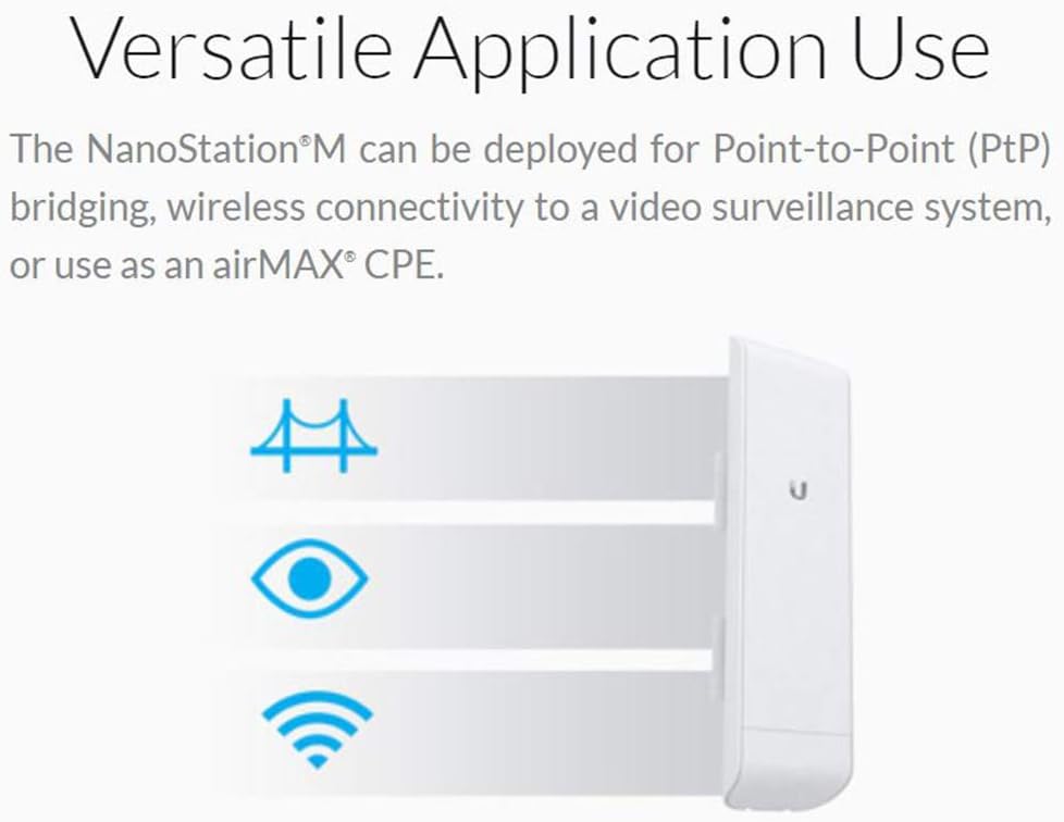 Ubiquiti NSM5 Bundle of 2 NanoStation M5 5GHz Outdoor airMAX CPE 150+Mbps 15+km