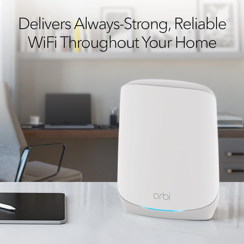 NETGEAR Orbi Whole Home Tri-Band WiFi 6 Mesh Network System (RBK752P) â Router with 1 Satellite Extender, Security Features, Coverage up to 5,000 sq. ft., 75 Devices, AX5200 802.11ax (Up to 5.2Gbps)