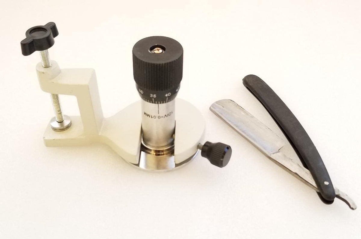 Crabby Hand & Table Plant Microtome with Plano Concave Knife Clamp