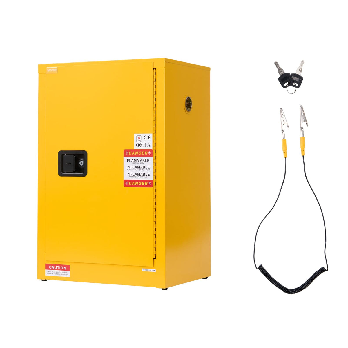 VEVOR Flammable Cabinet, 18" x 18" x 35", Yellow