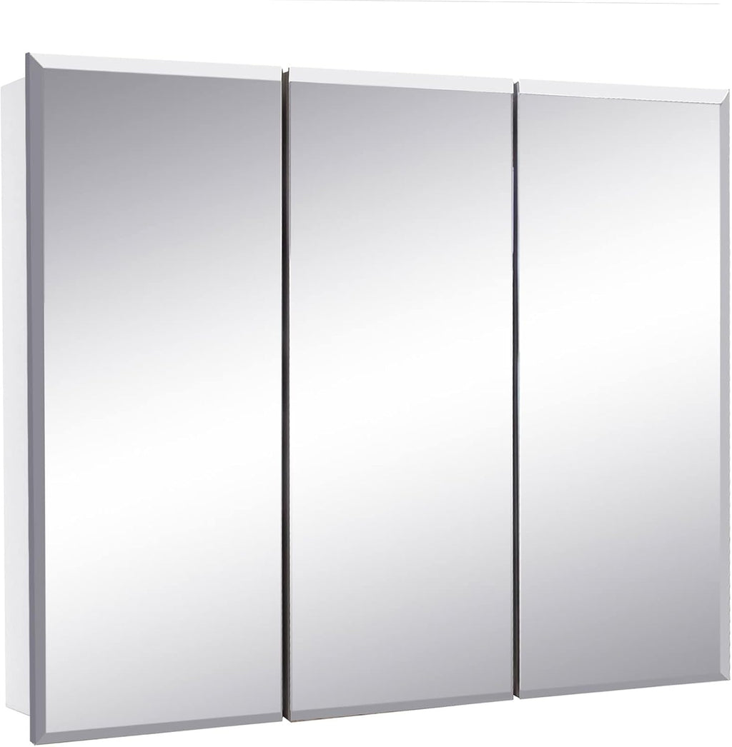 Design House Cyprus Tri-View Medicine Cabinet, 36", White