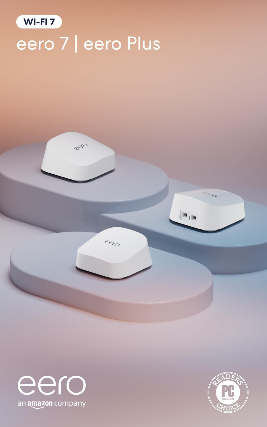 Amazon eero 7 dual-band mesh Wi-Fi 7 router (newest model) - Supports internet plans up to 2.5 Gbps, Coverage up to 2,000 sq. ft., 1-pack