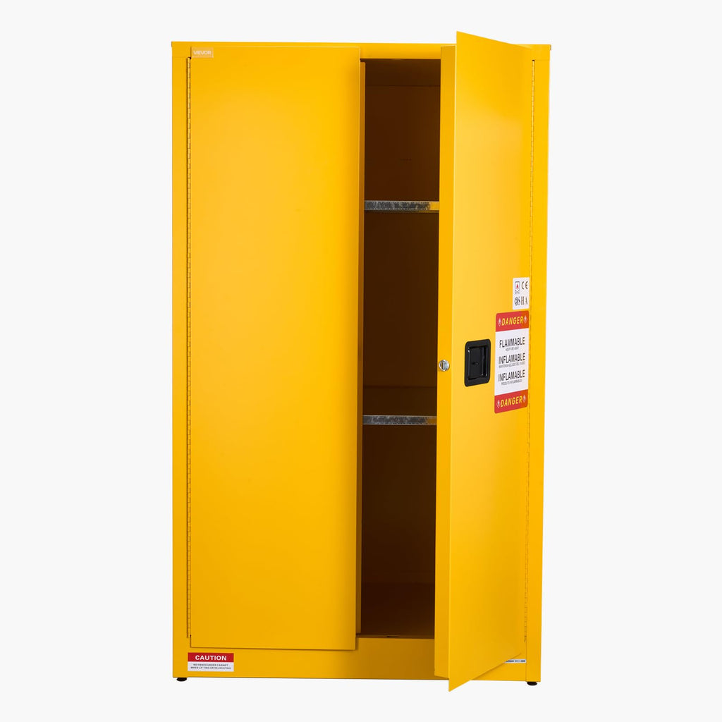 VEVOR Flammable Cabinet, 18" x 18" x 35", Yellow