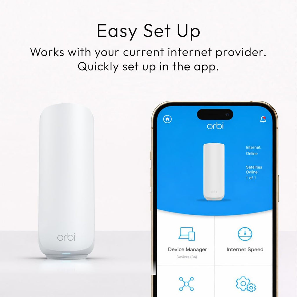 NETGEAR Orbi 370 Series WiFi 7 Mesh System, Up to 6,000 sq ft., 3 Pack