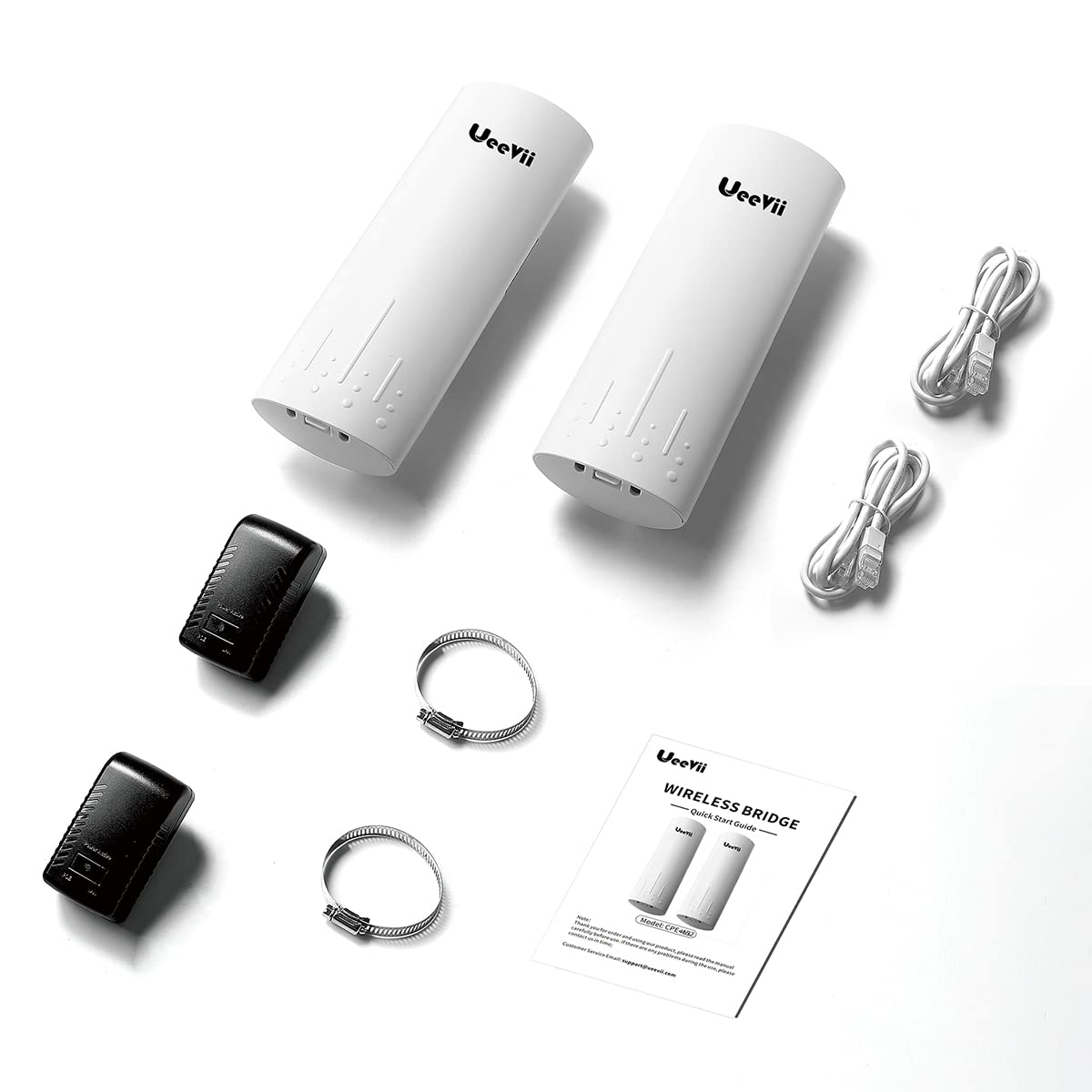UeeVii 5KM Dual Gigabit Point to Point Wireless Bridge Complete Kit CPE688