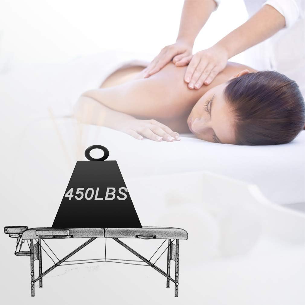 BestMassage Massage Bed Portable Folding Massage Table 24" Wide,Black