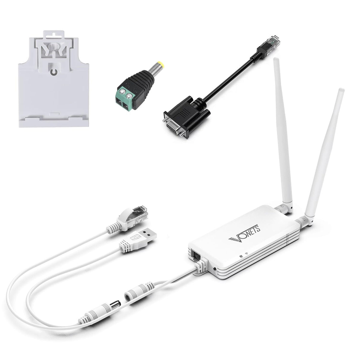 VONETS VAR1200 Industrial Gigabit Dual Band WiFi Bridge/Router 1200Mbps WiFi to Ethernet Adapter with Intelligent Fan, 3 Gigabit Port, POE, DC/USB Powered for Industrial Network Medical Device