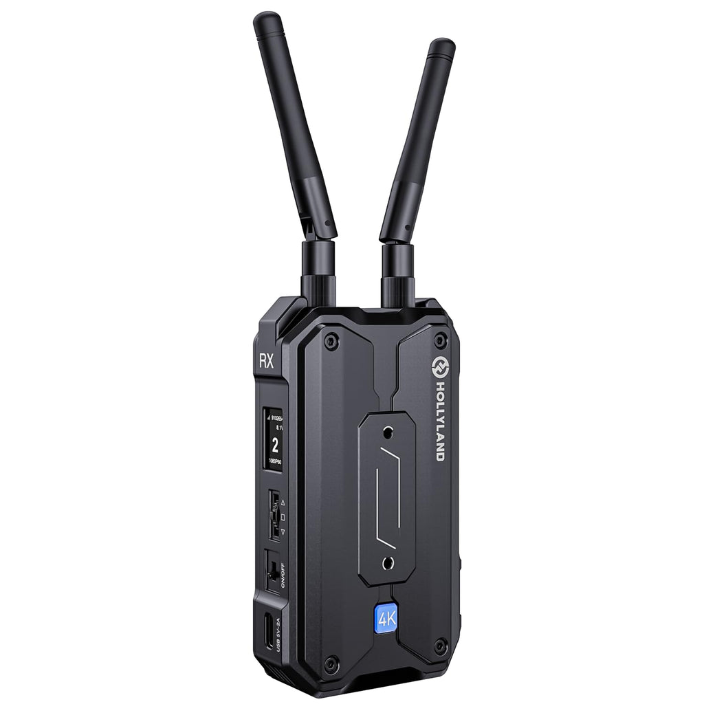 Hollyland Pyro H Wireless HDMI Video Transmission System, Dual-Band 4K30/1080p60 1300ft Los Range 60ms Latency, Up to 4 Receiver, Smart Channel Scan, UVC Live Stream (1TX+1RX)