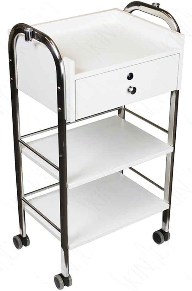 Supreme Medical Dental Mobile Utility Cabinet & Cart with Steel Frame with Single Lockable Drawer