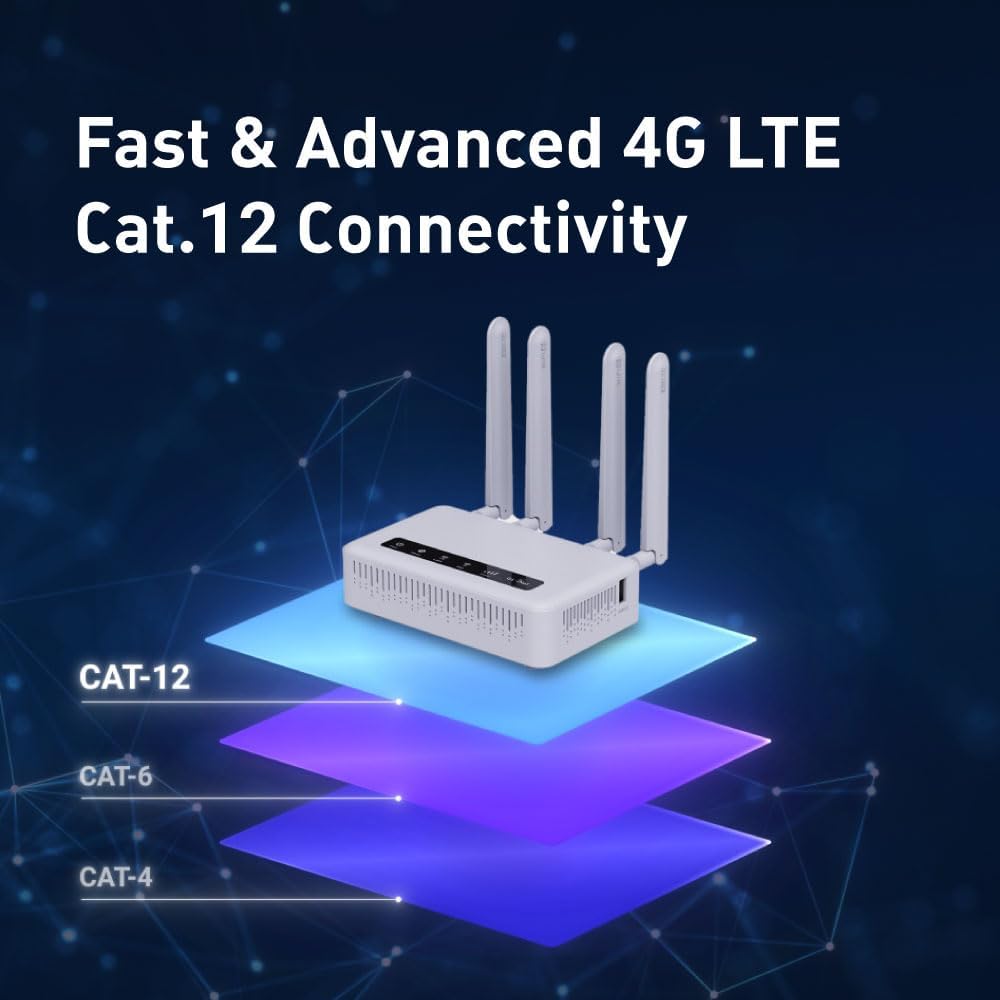 GL.iNet GL-X2000 Spitz Plus 4G LTE CAT 12 Wi-Fi 6 Dual-SIM Router, NA Only