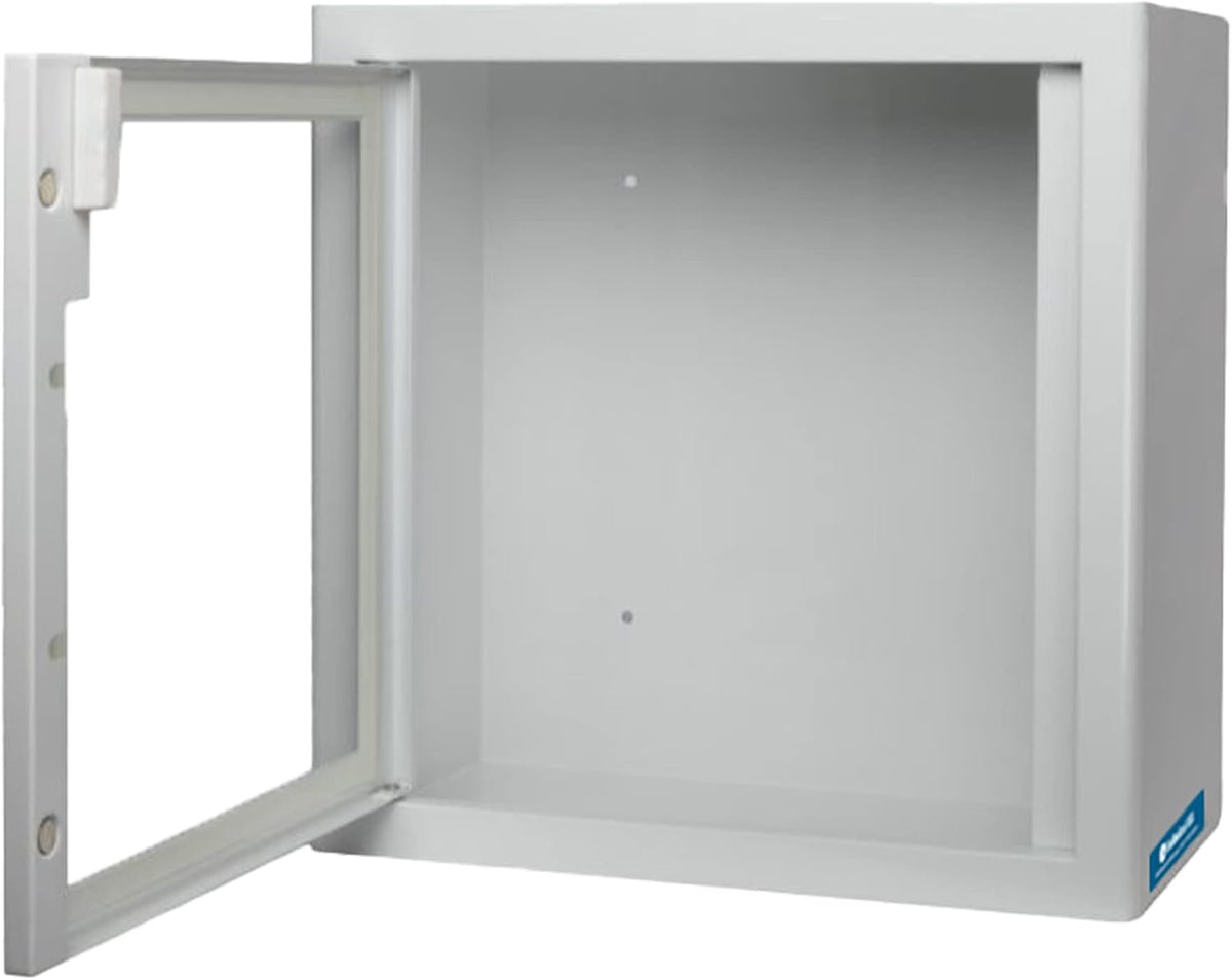 Indoor Universal AED Mounted Wall Cabinet - Mounting Hardware Included - Acoustic Alarm and Plexiglass