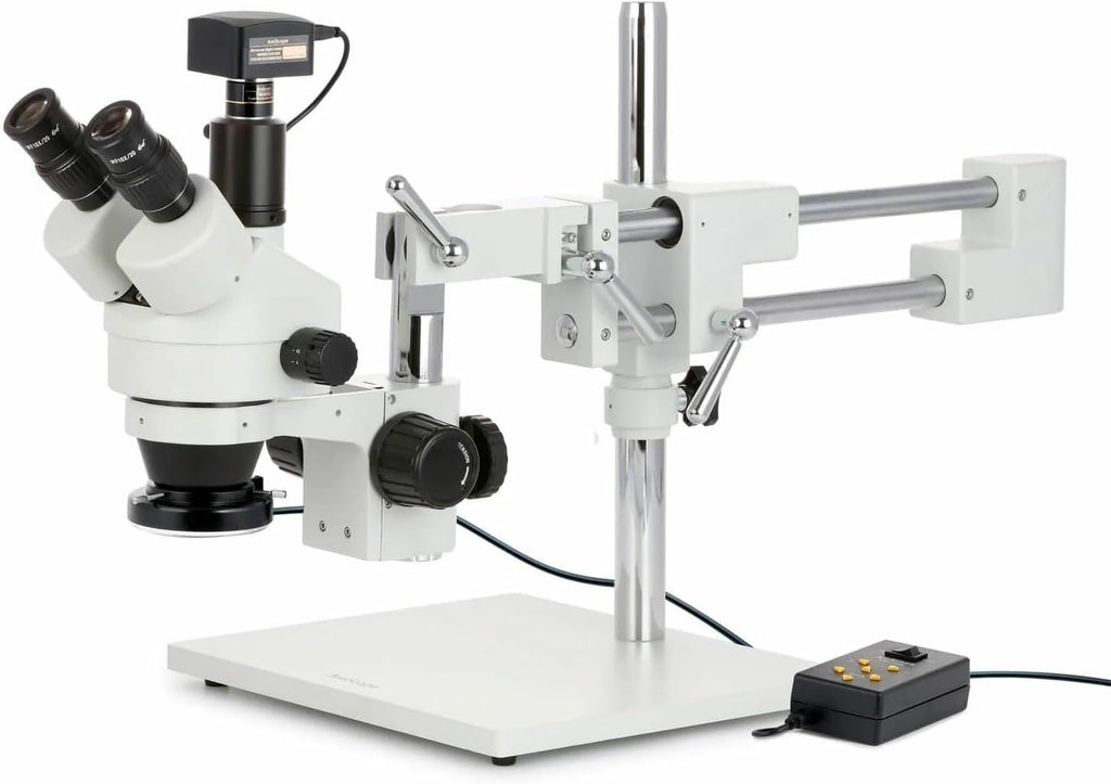 AmScope SM-4TZZ-144A-18M3 Trinocular Zoom Microscope, 18MP